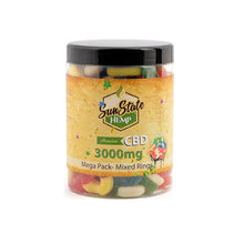 Load image into Gallery viewer, Sun State Hemp 3000mg CBD Mega Pack Gummies
