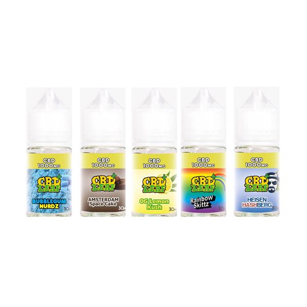 CBD Leaf 1000mg 30ml Shortfill E-Liquid (70VG/30PG)