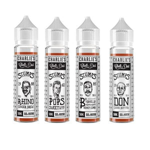 Charlie's Chalk Dust Stumps Range 50ml Shortfill (70VG/30PG)